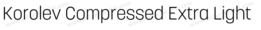 Korolev Compressed Extra Light字体转换